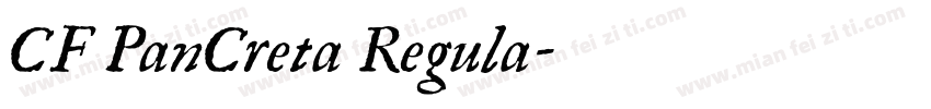 CF PanCreta Regula字体转换